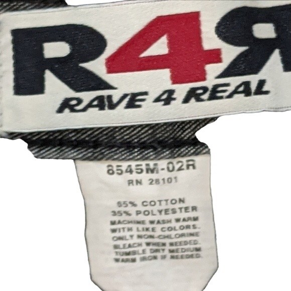 R4R Rave 4 Real shimmer metallic like grey Y2K vintage jeans size 11 Junior - Picture 3 of 10